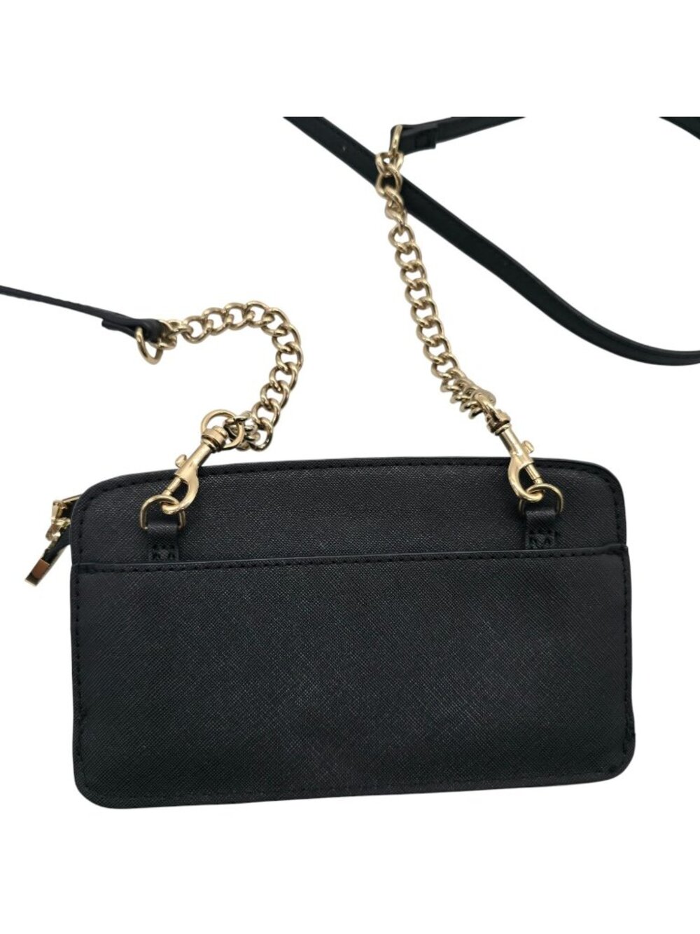 Anne Klein Black Crossbody Bag Gold Chain Strap Small Purse Wallet Travel Organi - Picture 5 of 10